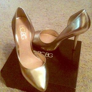 Gold tone heels